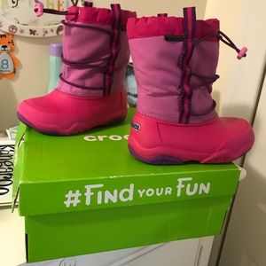 Pink Rain and snow boots